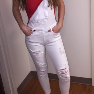 KanCan White Overalls
